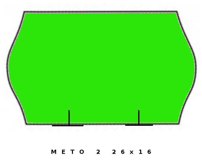 Taśma do metkownic METO2 26x16 ziel.