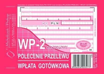 Polecenie przelewu/wpł.got.1+1 449-5 WP2