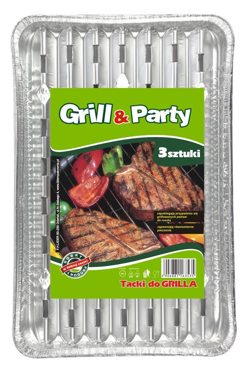 GRILL & PARTY tacki aluminiowe do grilla