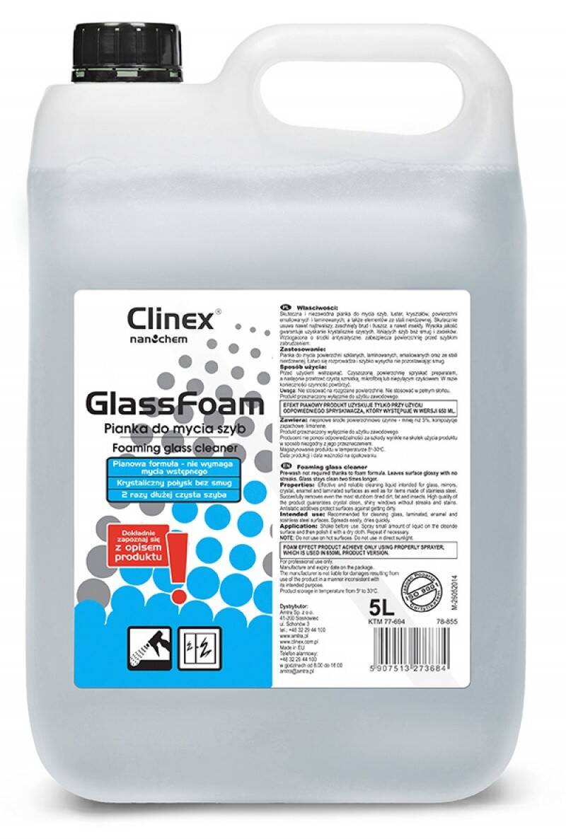CLINEX Glass Foam 5L pianka do szyb