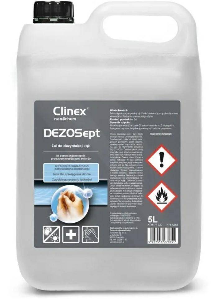 CLINEX DezoSept 5L żel do dezynfekcji