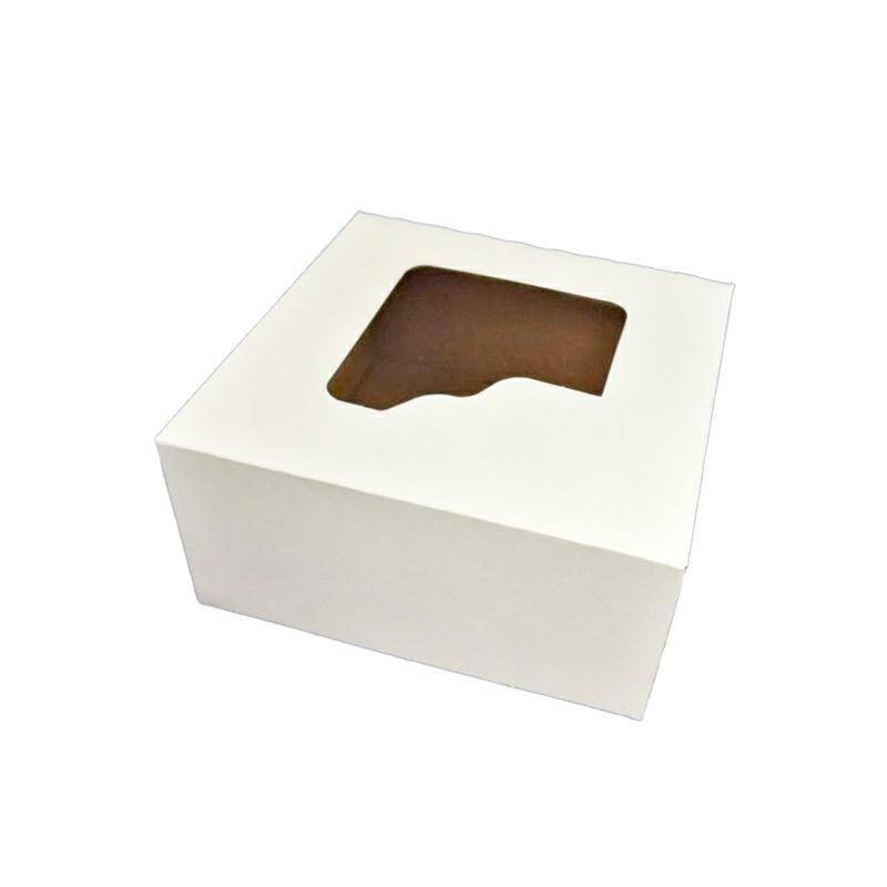 Pudełko cukiernicze 18x18x9 biało/br