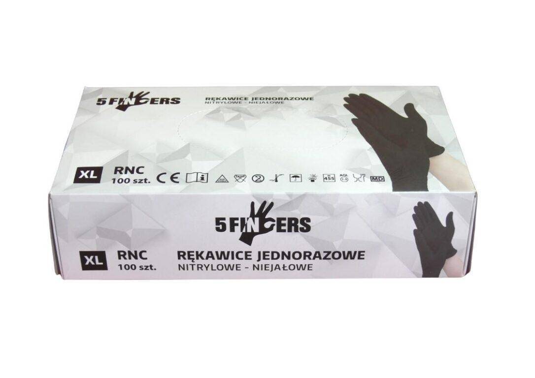 5FINGERS RNC rękawice nitrylowe czarne