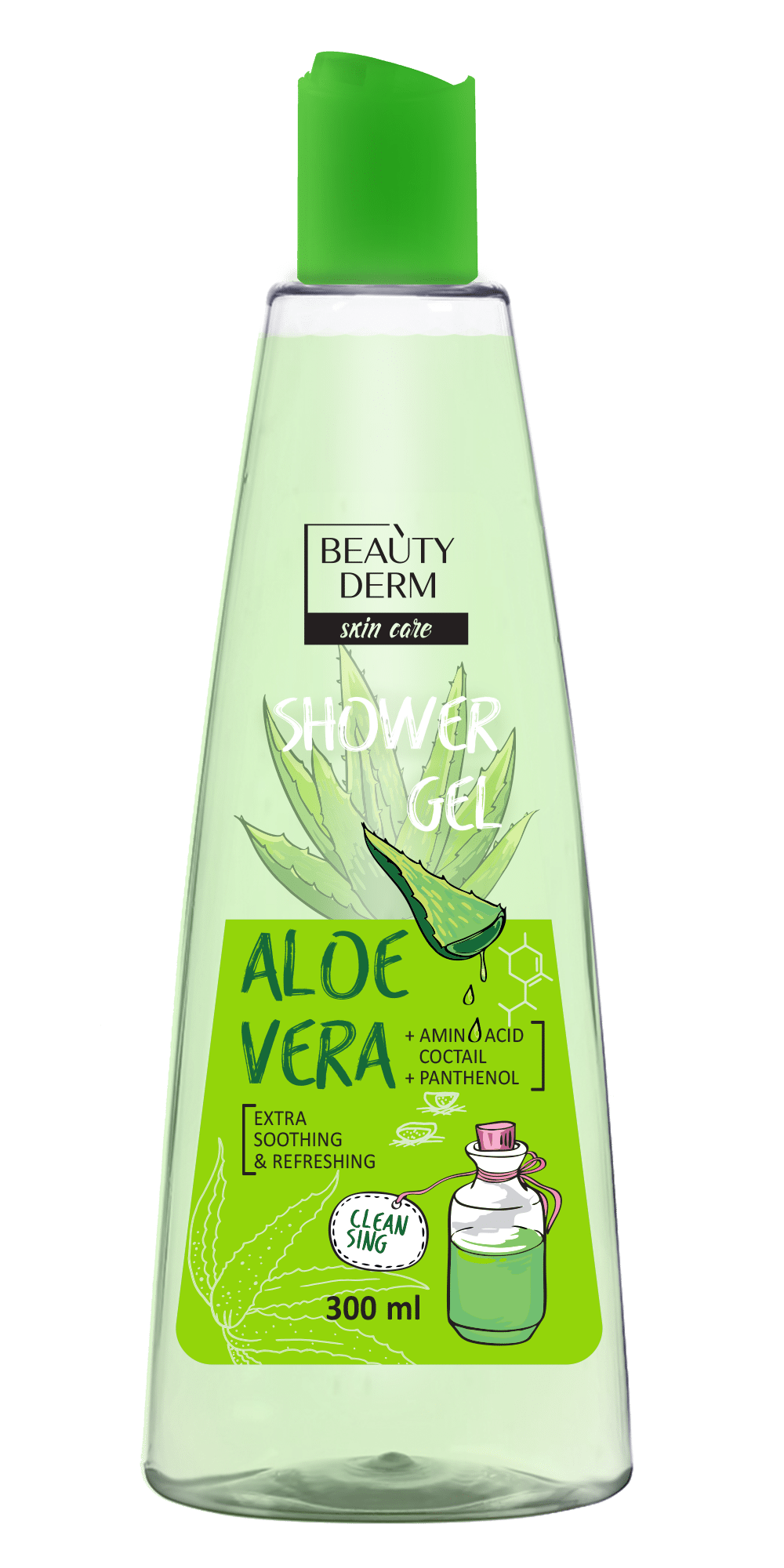 Beautyderm Żel pod prysznic z aloesem 300 ml