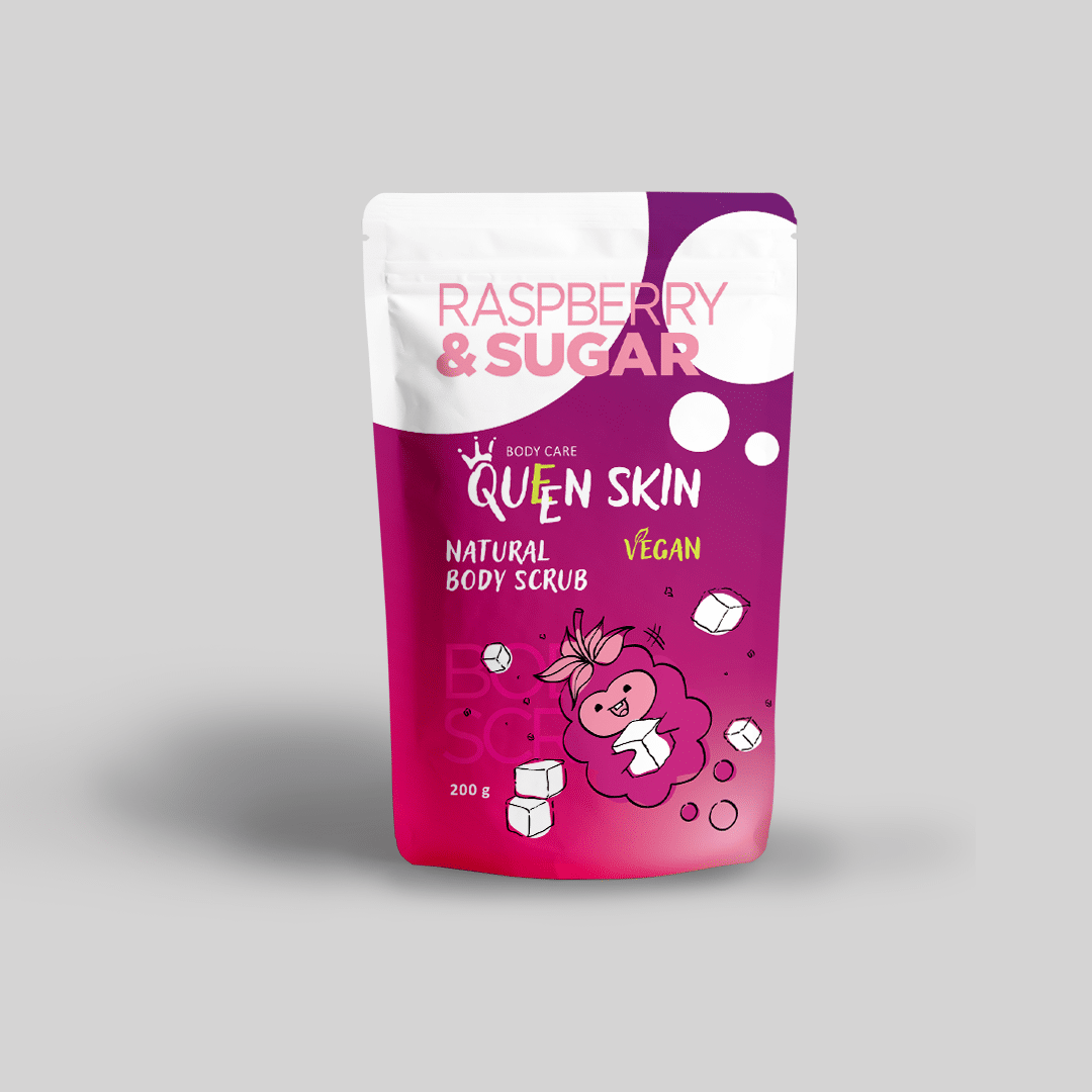 Queen Skin Peeling do ciała z pestkami malin 200 g