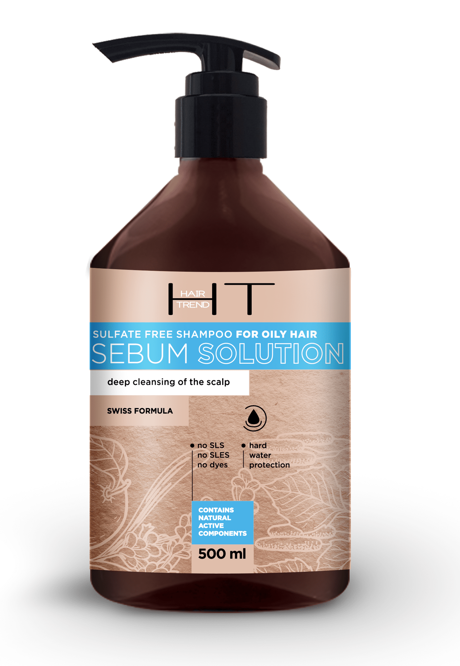 Hair Trend Szampon bez SLES Sebum Solution do włosów przetłuszczających się 500 ml