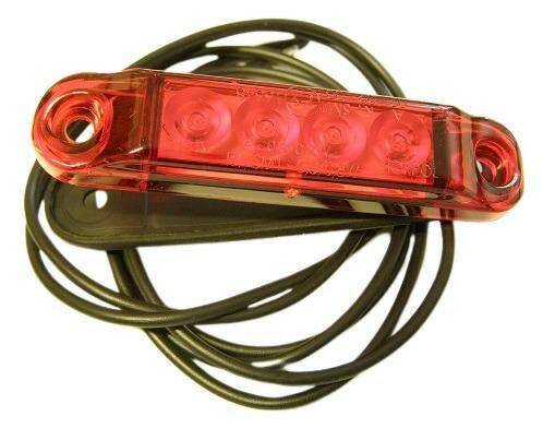 LAMPA POZYCYJNA CZERWONA 4xLED SLIM