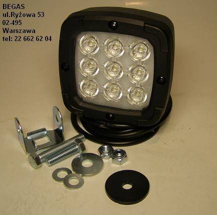 LAMPA ROBOCZA MAŁOGAB.9-LED 12/50V 15W