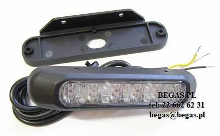 LAMPA OSTRZEGAWCZA 12/24V ŻÓŁTA 6LED