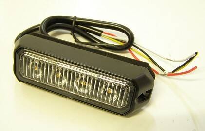 LAMPA OSTRZEGAWCZA 12/24V ŻÓŁTA 4 LED
