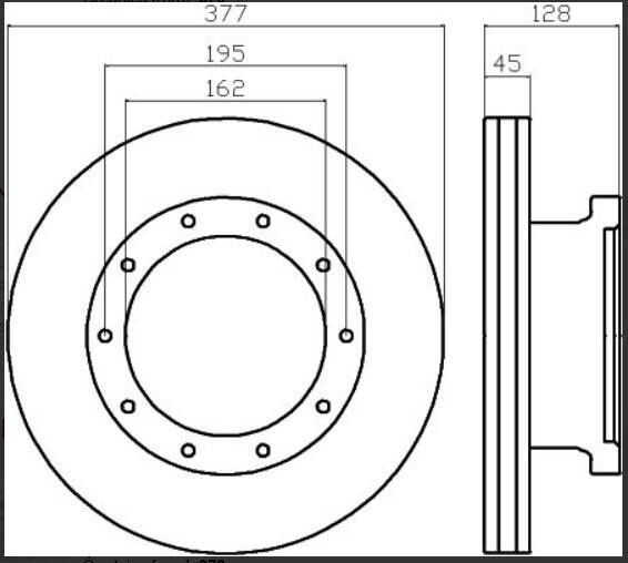 TARCZA H-CA fi377 MAN 10otw. FOMAR