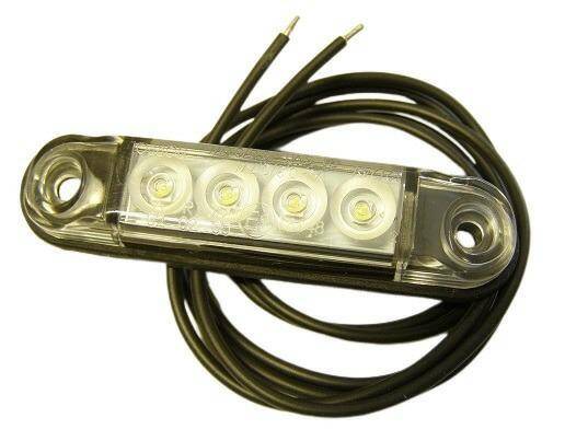 LAMPA POZYCYJNA BIAŁA 4xLED SLIM