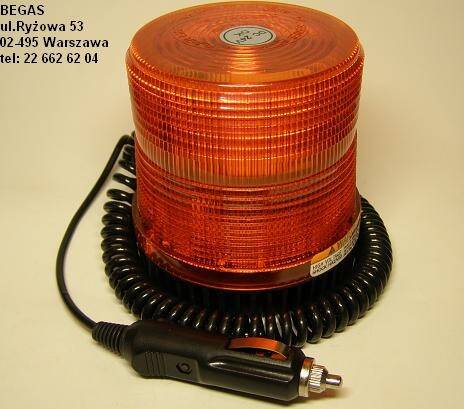 LAMPA BŁYSKOWA 12/24V MAGNES ŻÓŁTA