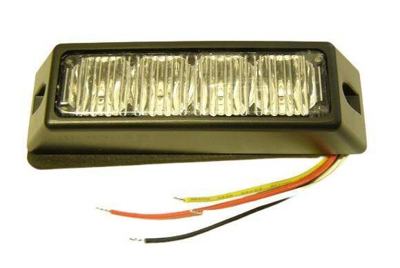 LAMPA OSTRZEGAWCZA 12/24V ŻÓŁTA 4LED