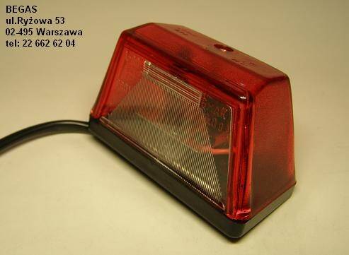 LAMPA OŚWIETLENIA TABL.REJ.CZERW. G09