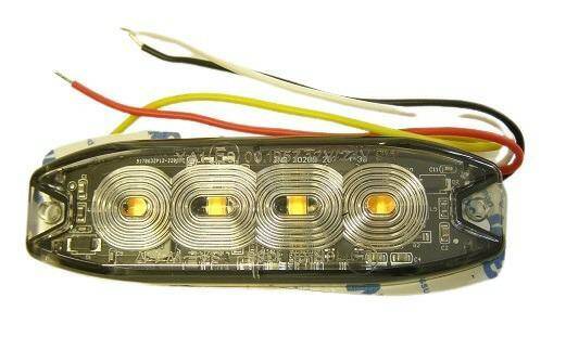 LAMPA BŁYSKOWA 12/24V 3x3W LED PŁASKA