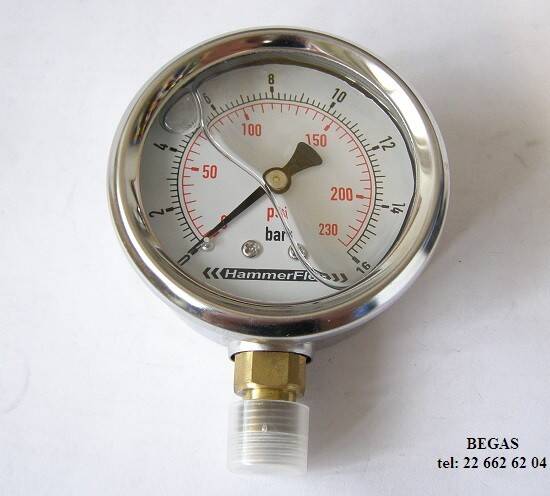 MANOMETR GLICERYNOWY 0-160bar RADIALNY