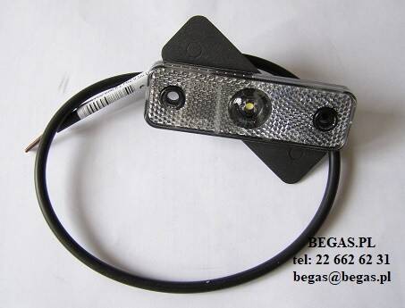 LAMPA POZYCYJNA BIAŁA Z PRZ.0,5m DIODA