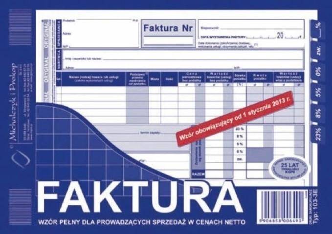 Faktura A5 pełna