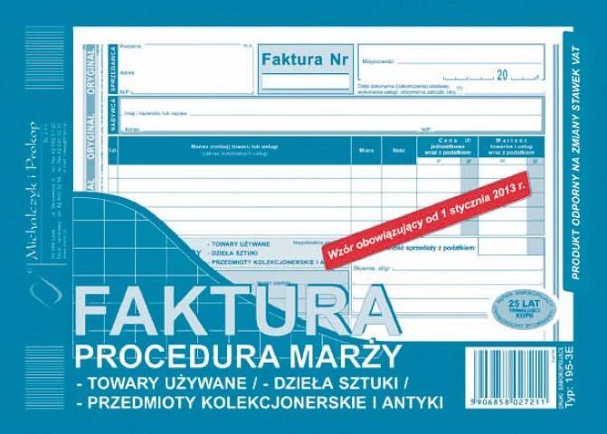 Faktura A5 procedura marży