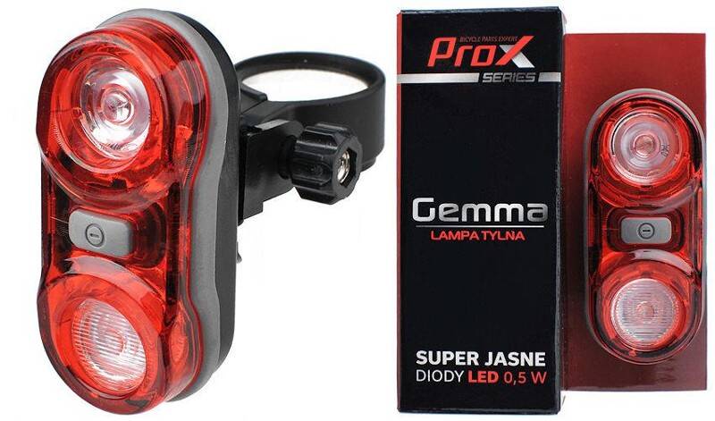 Lampa tył PROX Gemma 2x0,5W LED czerwona