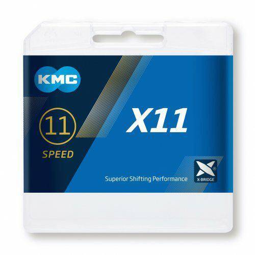 Łańcuch KMC X11 srebrno/czarny x118 box
