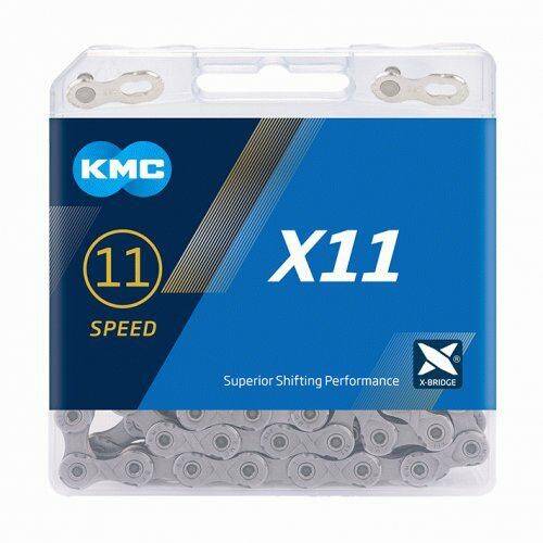 łańcuch KMC X11 x114 srebrno-szary box