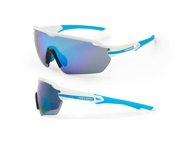 Okulary Accent Reflex biało-niebieskie (Zdjęcie 1)