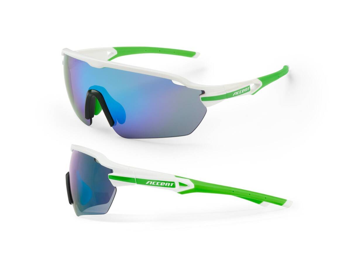 Okulary Accent Reflex biało-zielone (Zdjęcie 1)