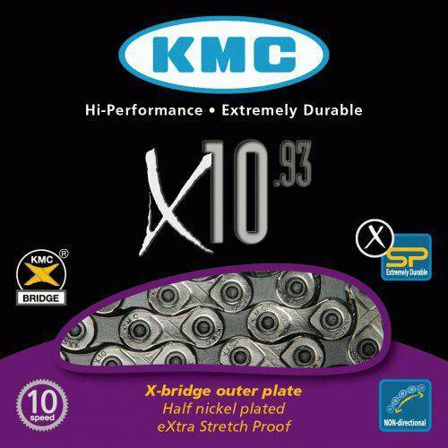 łańcuch KMC X10 93 x114 szary box