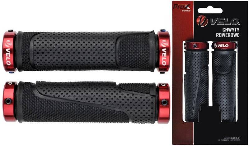 chwyty velo vlg776 czarno-czerwone