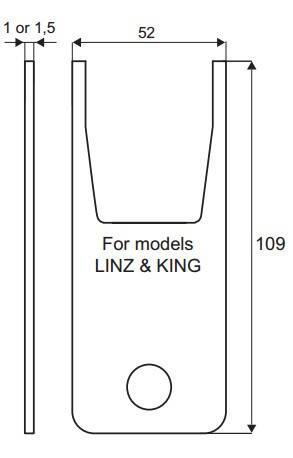 Podkładka do zawiasu LINZ 109x52x1mm (Zdjęcie 2)