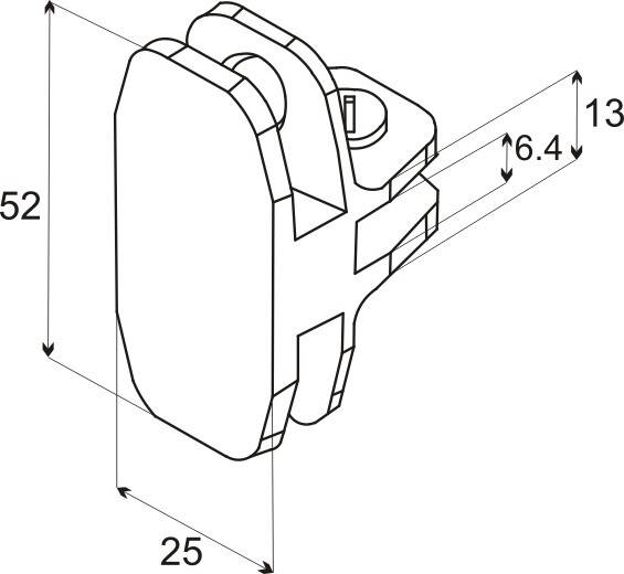Łącznik szkła MAXI T 4-6mm chrom (Zdjęcie 3)