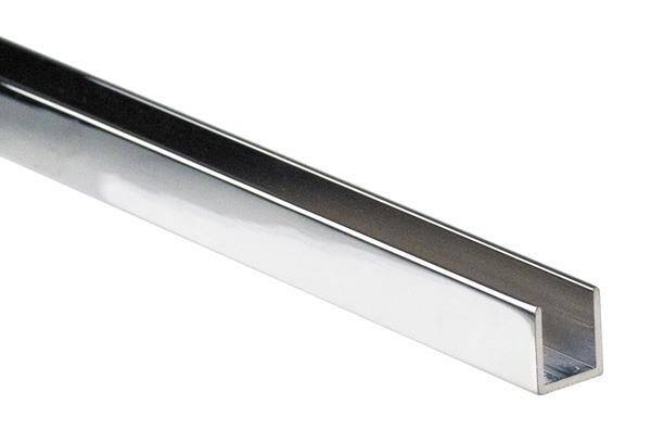 Profil U 8mm lustrzany chrom 2,60m H19