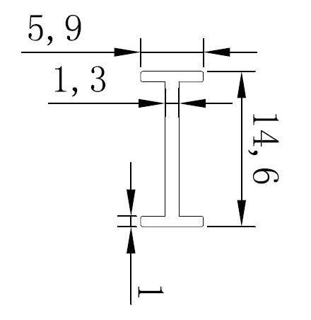 Profil H do łączenia szkła 12mm/3m (Zdjęcie 2)