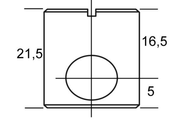 KD Złącze cylinder fi15mm x21,5mm brąz (Zdjęcie 2)