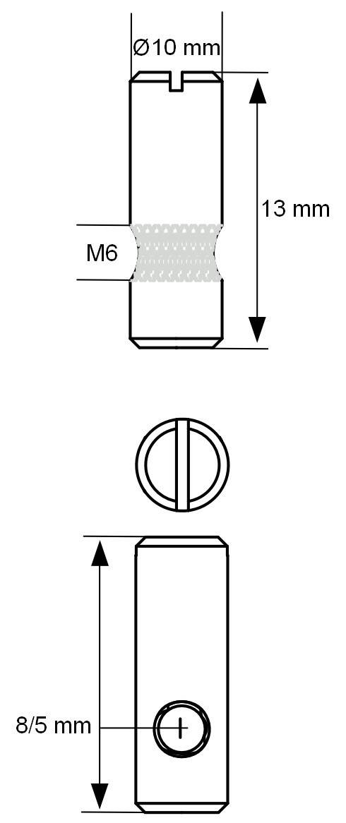 Nakrętka wałeczkowa M6x13mm fi10mm j.ocy (Zdjęcie 2)