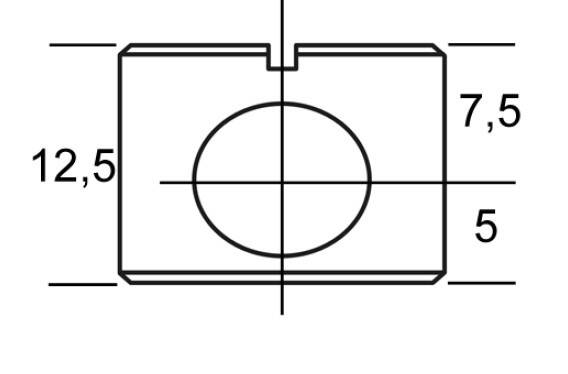 KD Złącze baryłka fi15mm x12,5mm brąz (Zdjęcie 3)