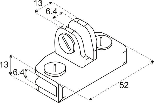 Łącznik szkła MAXI T-prz. 4-6mm chrom (Zdjęcie 3)