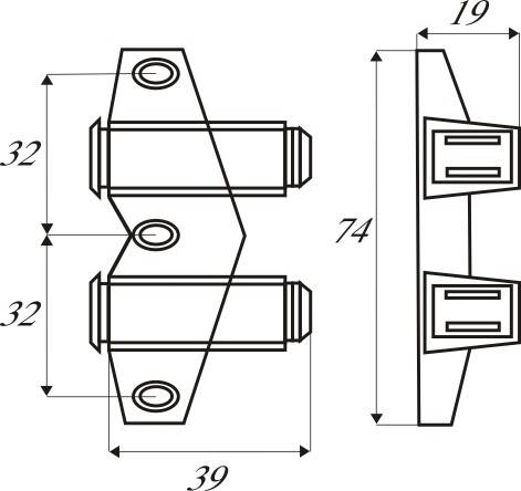 Zatrzask magnetyczny podwójny-kwadrat (Zdjęcie 3)