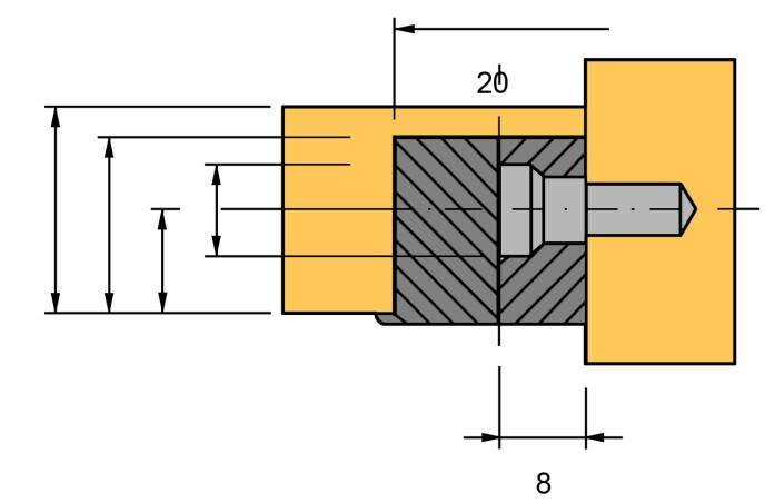 SNAPFIX złącze meblowe 16mm brąz (Zdjęcie 5)