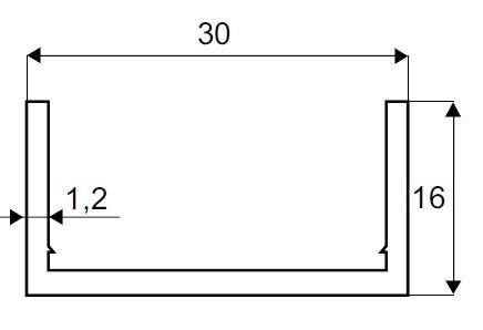 Profil U dolny/boczny system 2740 2m (Zdjęcie 2)