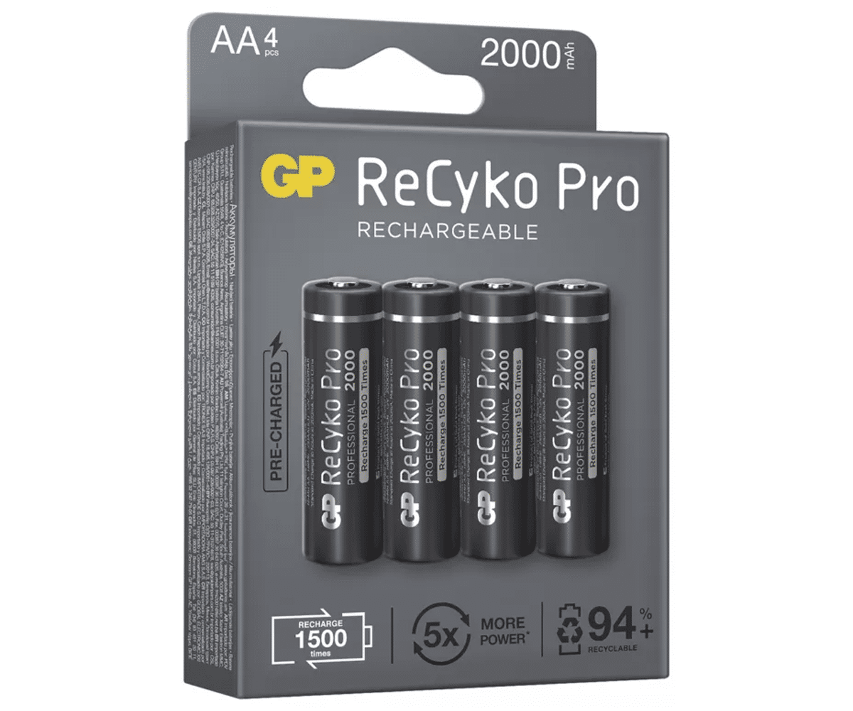 Akumulatorki GP Recyko PRO R6 AA 2000mAh (4 sztuki) (Zdjęcie 3)