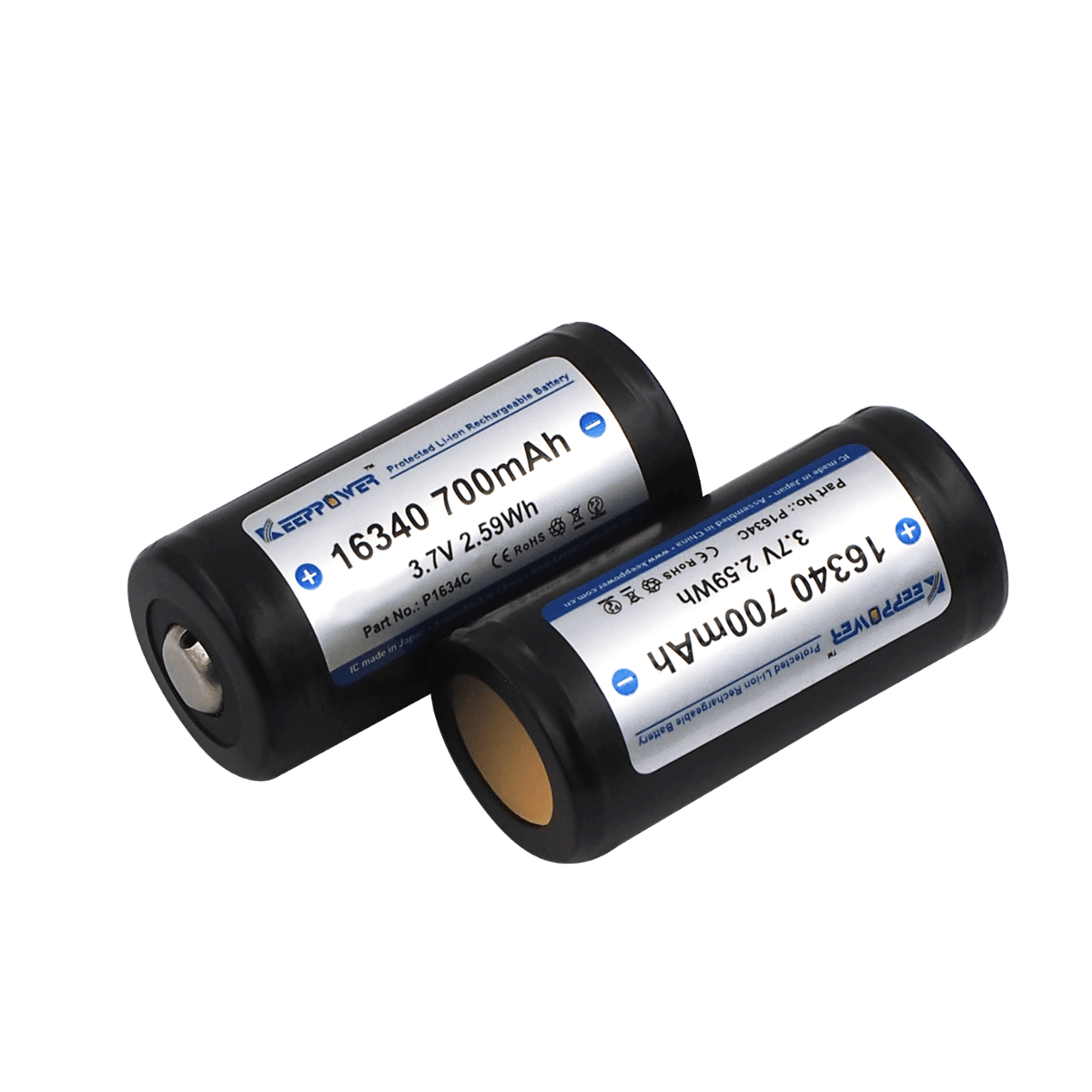Akumulator KEEPPOWER ICR16340-70PCM 700mAh Li-ION CR123 (Zdjęcie 3)
