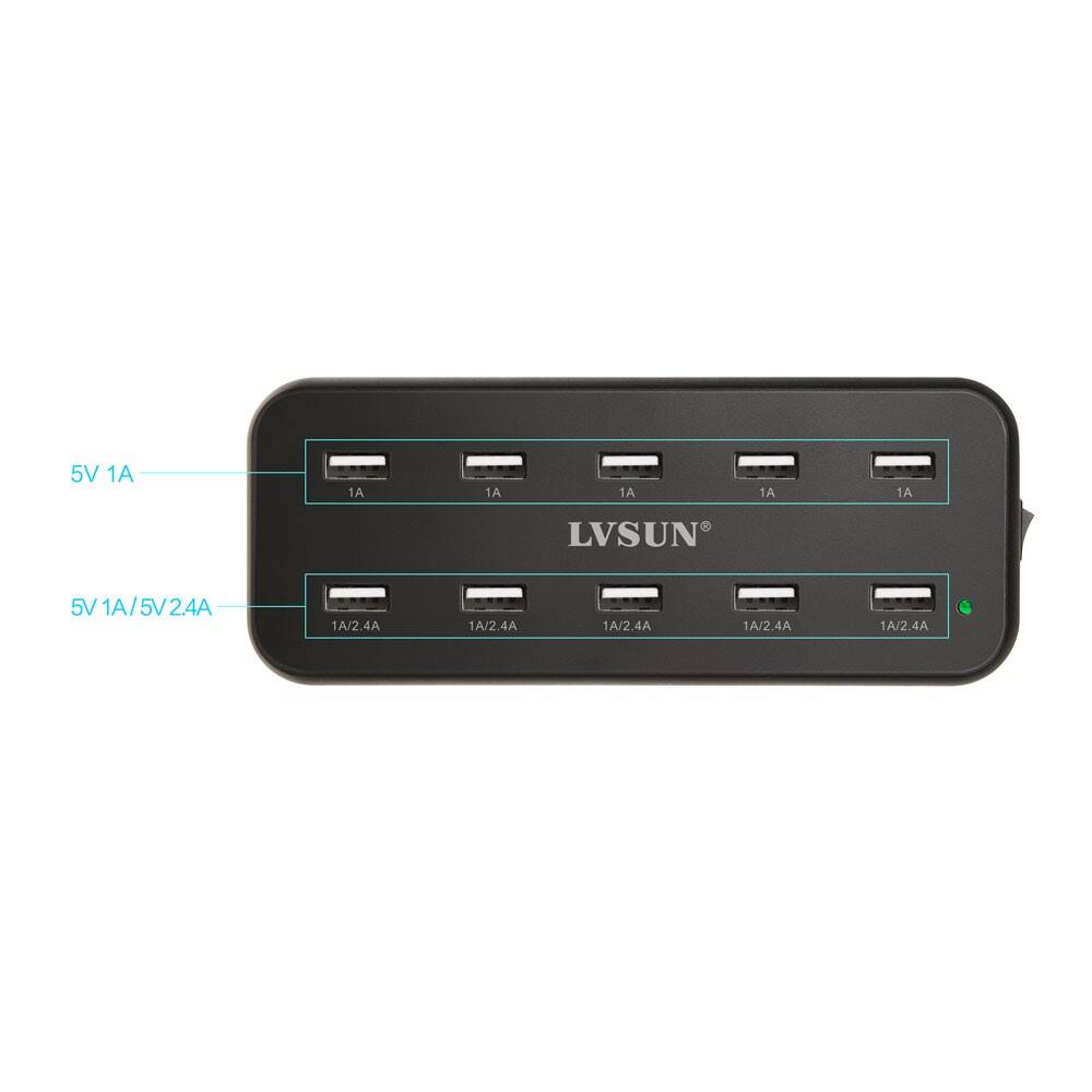 Ładowarka USB LVSUN LS-10UQ Czarna (Zdjęcie 6)