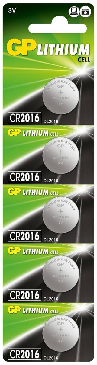 Bateria litowa GP CR2016 (5 sztuk) (Zdjęcie 1)