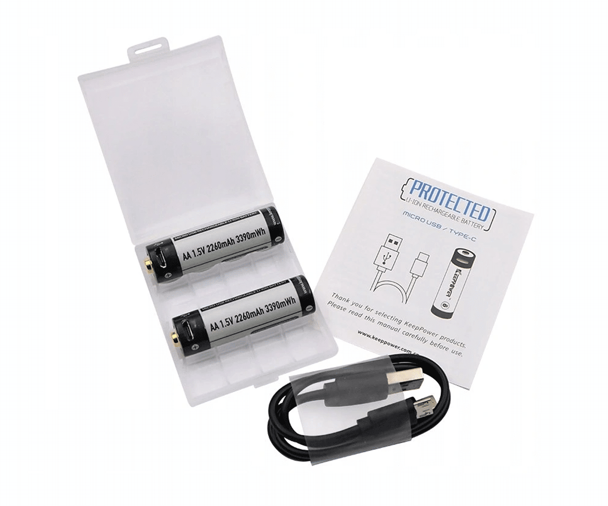 Akumulator KEEPPOWER ICR14500-226PCM 2260mAh Li-ION micro-USB (Zdjęcie 2)