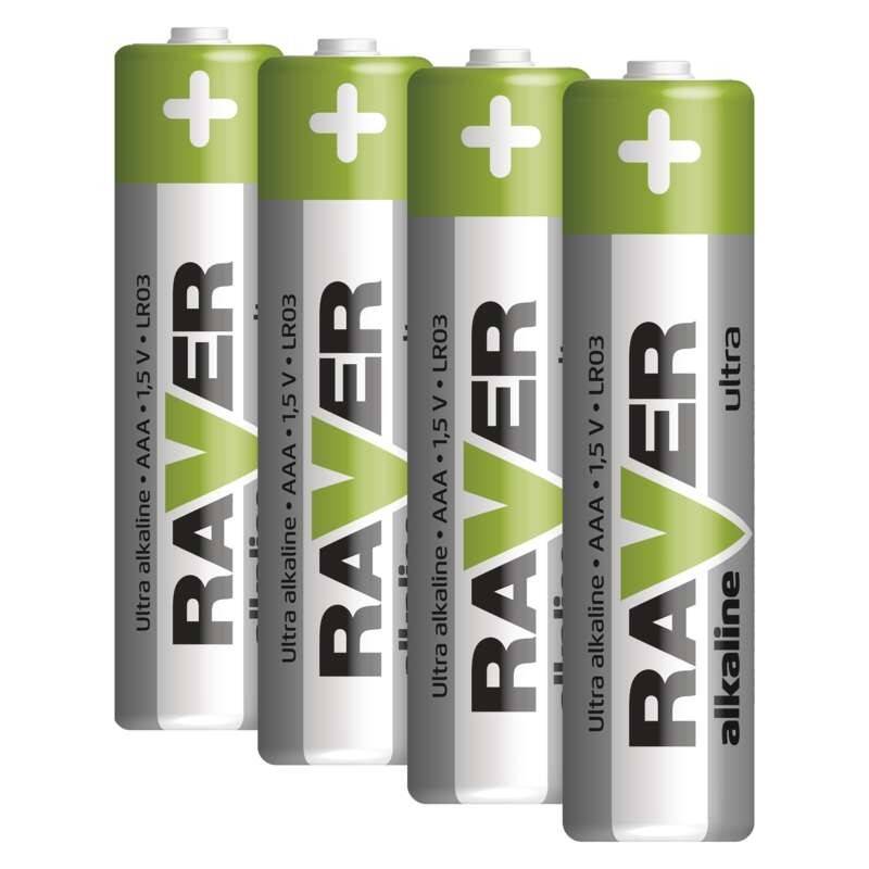 Bateria alkaliczna LR03  AAA RAVER (4 sztuki) (Zdjęcie 2)
