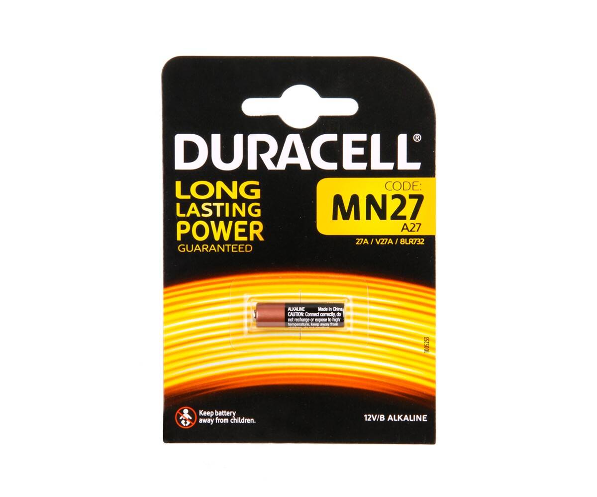 Alkaline battery MN27 27A DURACELL (1 pcs) (Photo 1)