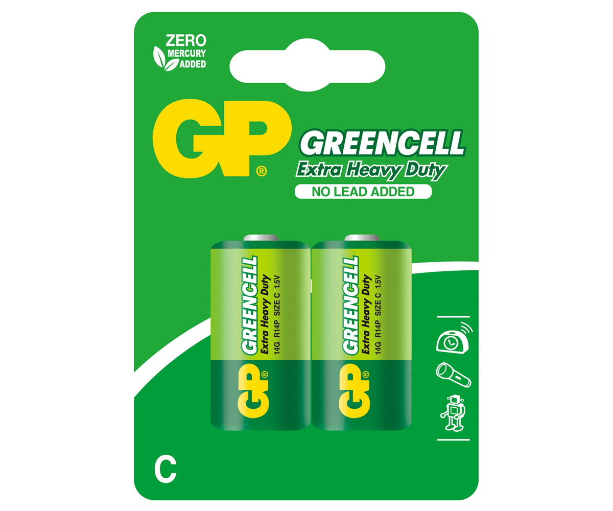 Bateria R14 GP GREENCELL (2 sztuki) (Zdjęcie 1)
